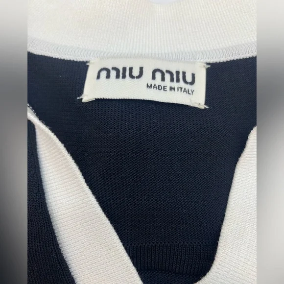 Miu Miu Black and White Knit Top - Picture 2 of 6